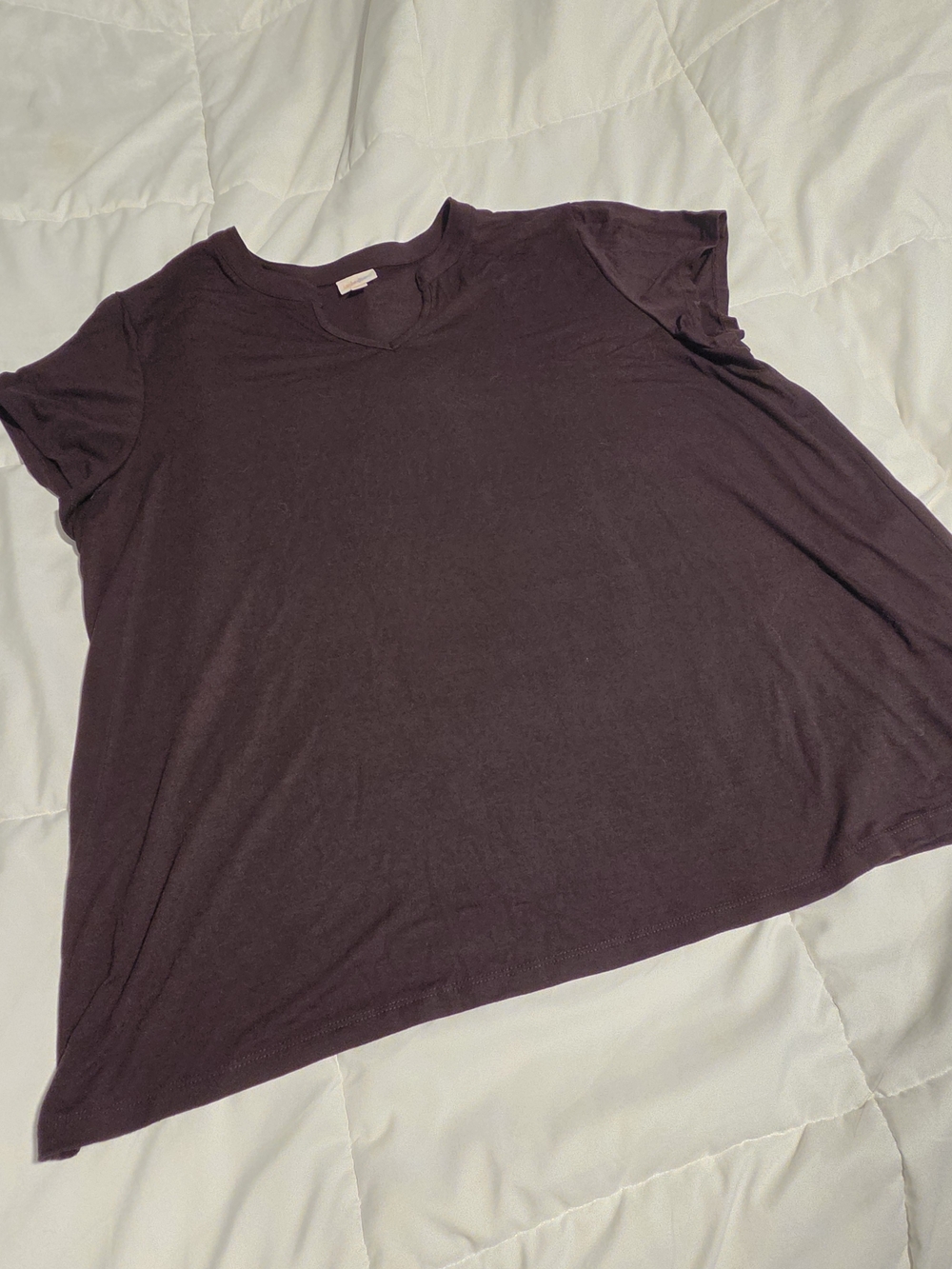 LuLaRoe Short Sleeve V-Neck Tee in Deep Brown